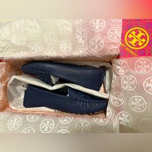 Tory Burch Navy Blue loafers & moccasin shoes